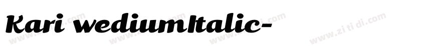 Kari wediumItalic字体转换